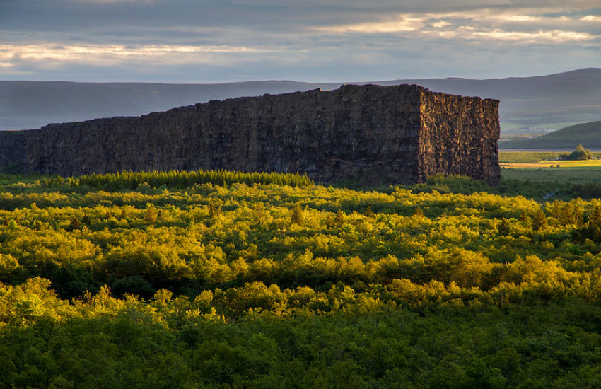 De schuilplaats van de Goden, Asbyrgi Canyon in IJsland 