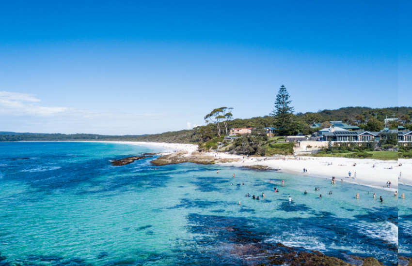 Hyams Beach in New South Wales, Australië