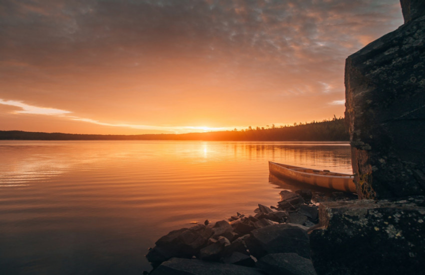De wildernis van Boundary Waters Canoe Area