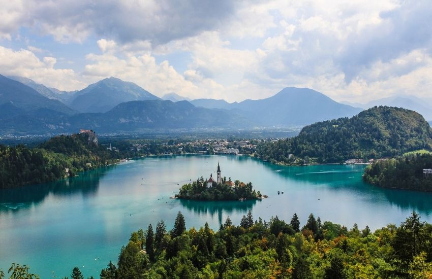 Het meer van Bled, Slovenië