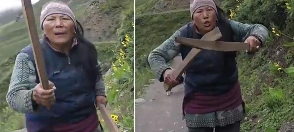 Britse vrouw wordt achtervolgd door Nepalese theeverkoopster