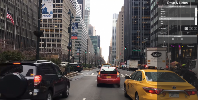 Beeld van onze virtuele trip door New York