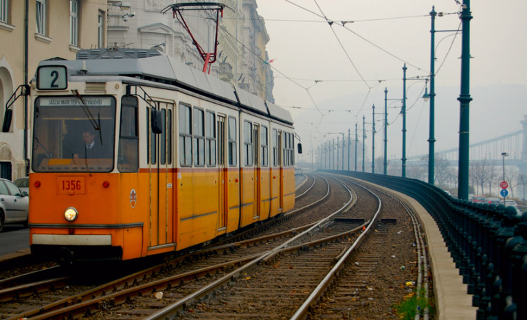 Tram 2 in Budapest