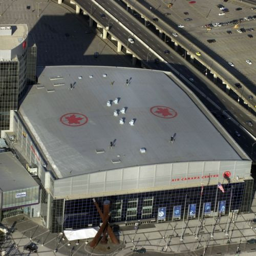 Luchtbeeld van het Air Canada Centre