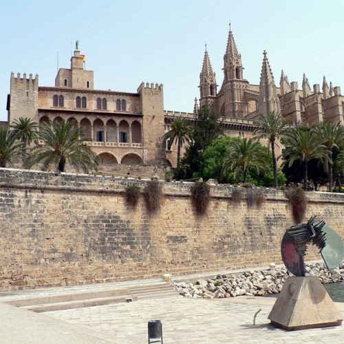 Aan het Palacio de la Almudaina