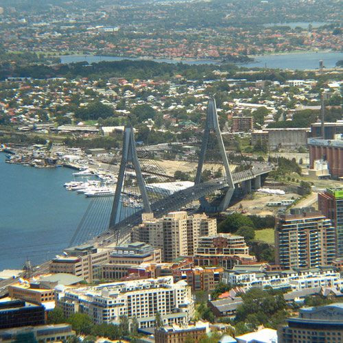 Totaalbeeld van de Anzac Brug