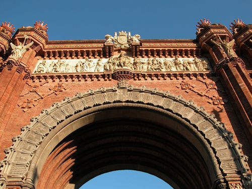 Detail van de Arc del Triomf