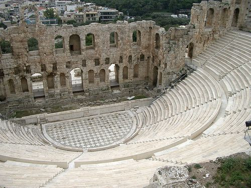 Binnenkant van het Theater van Herodes Atticus