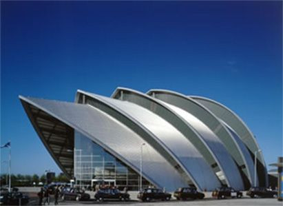 Zicht op Clyde Auditorium