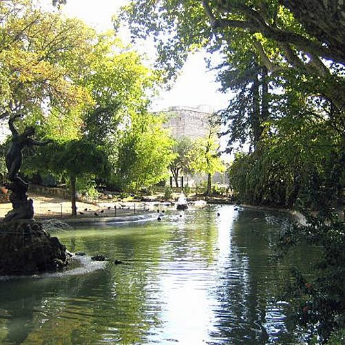 Vijver in het Rocher des Doms