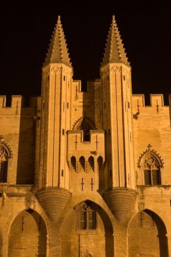 Twee toren van het Palais des Papes