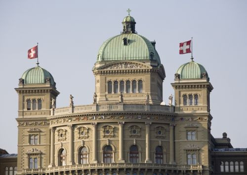 Zicht op het Bundeshaus