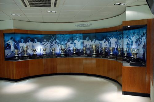 Trofeeën in het Estadio Santiago Bernabeu