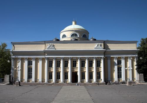 Gevel van de bibliotheek van Helsinki