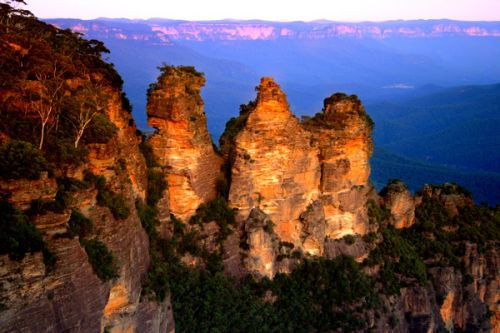 Rotsen in het Blue Mountains National Park