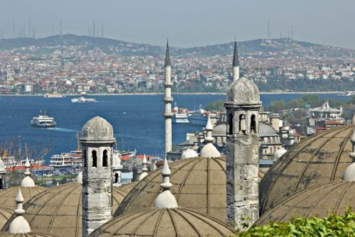 Zicht op de Bosporus