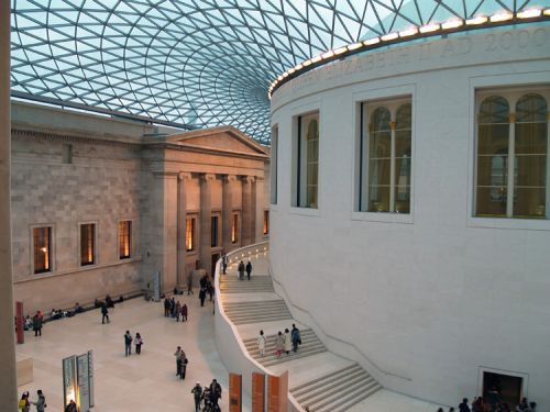 Mensen in het British Museum