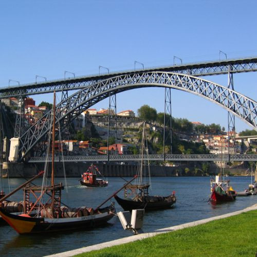 Overzicht van de Ponte D. Luís I