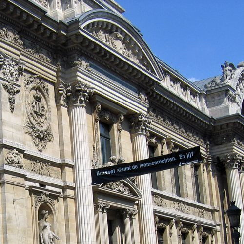 Detail van de Brusselse Beurs