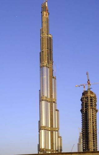 Bouwkraan bij de Burj Dubai