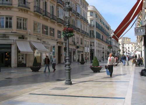 Wandelaars op de Calle Larios