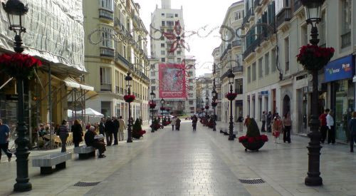 Overzicht van de Calle Larios