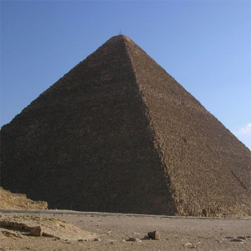 Zicht op de Piramide van Cheops