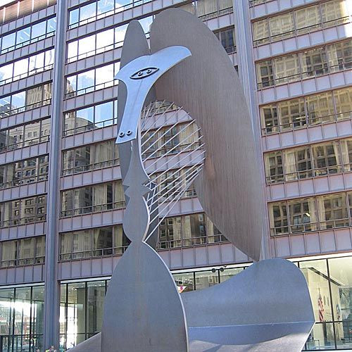 Zicht op de Chicago Picasso