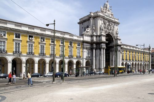 Gebouw aan het Praça do Comércio