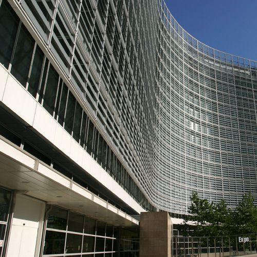 Close up van het Berlaymontgebouw