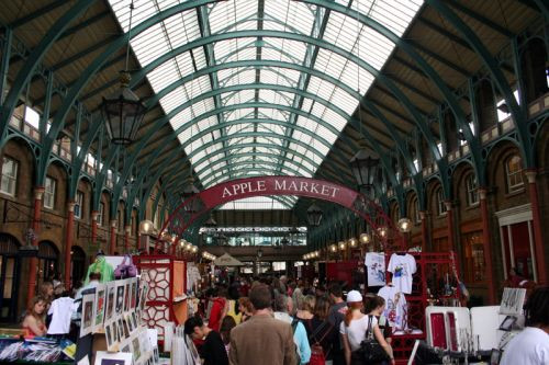 Binnen in de Covent Garden Market