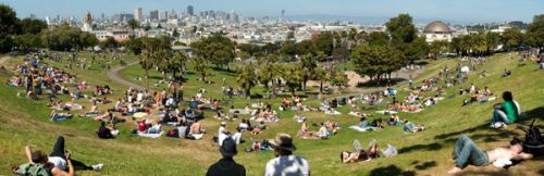 Panorma uit Dolores Park