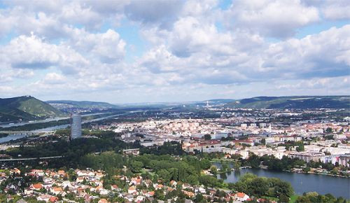 Uitzicht van op de Donauturm