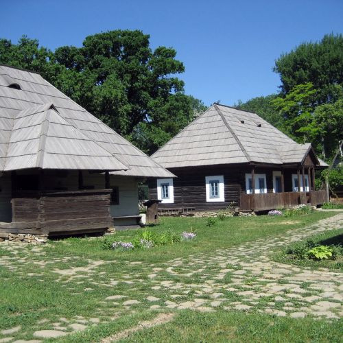 Huisjes in het Dorpsmuseum