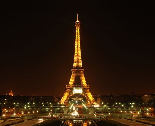 Nachtbeeld van de Eiffeltoren