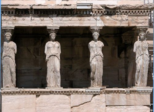 Kariatiden op de Akropolis