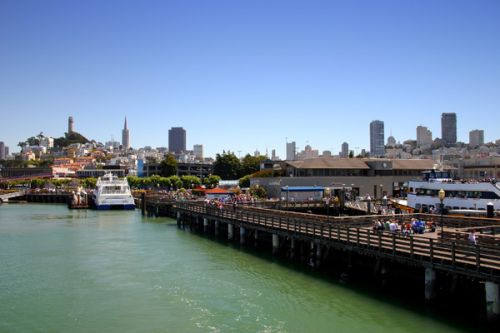 Het water bij Fisherman’s Wharf