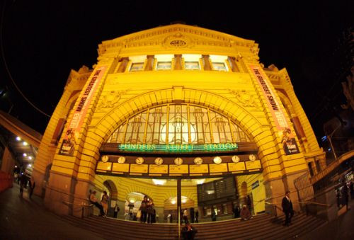 Ingang van het Flinders Station