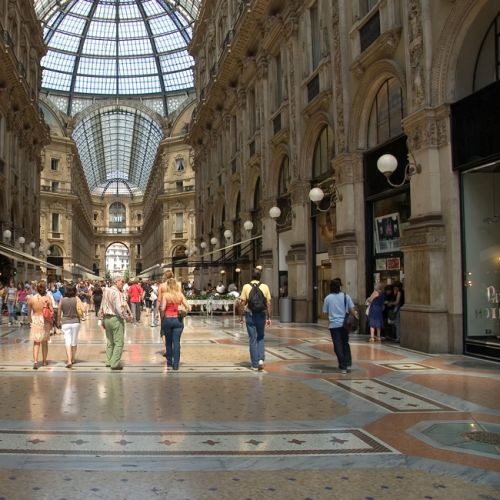 Winkelaars in de Galleria Vittorio Emanuele II