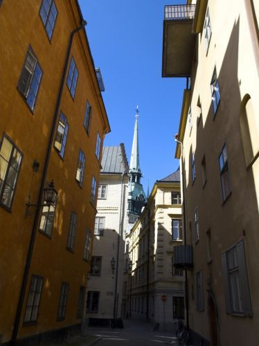 Kerktoren in Gamla Stan