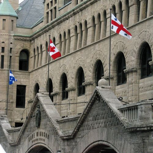 Vlaggen op de Gare Windsor