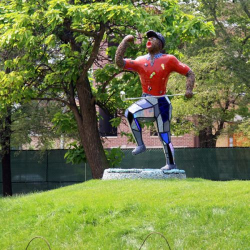 Standbeeld in het Garfield Park Conservatory