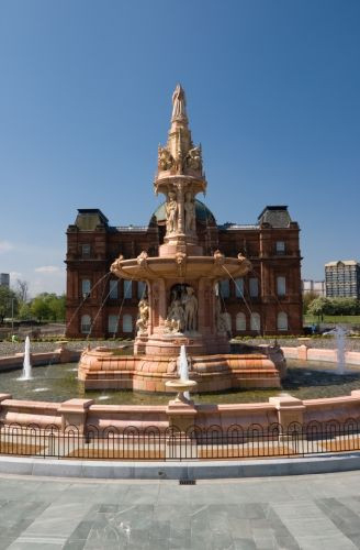 Fontein op de Glasgow Green