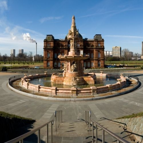 Fontein op de Glasgow Green