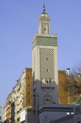 Minaret van de Grande Mosquée de Paris