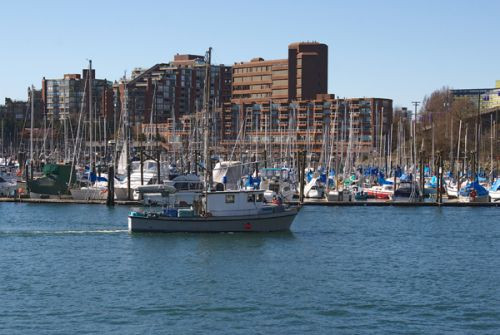 Bootje aan Granville Island