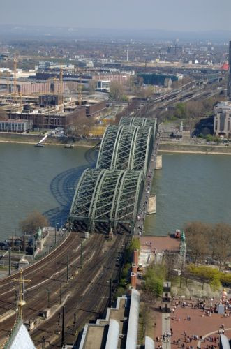Totaalbeeld van de Hohenzollernbrücke