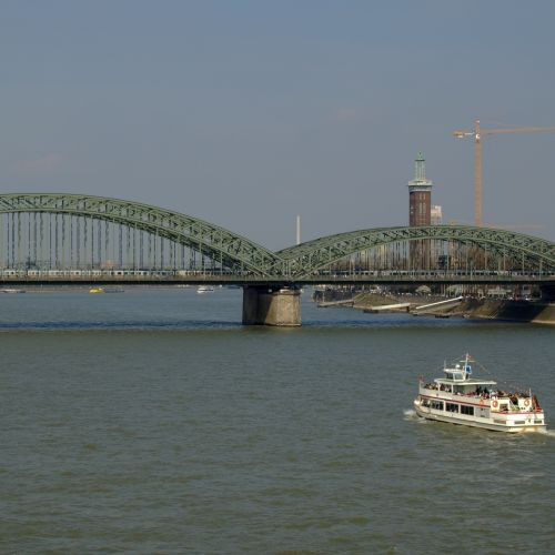 Zicht op de Hohenzollernbrücke