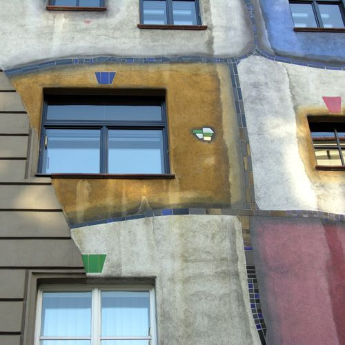 Detail van het Hundertwasserhaus