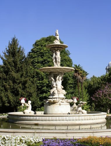 Fontein in de Jardines de Sabatini